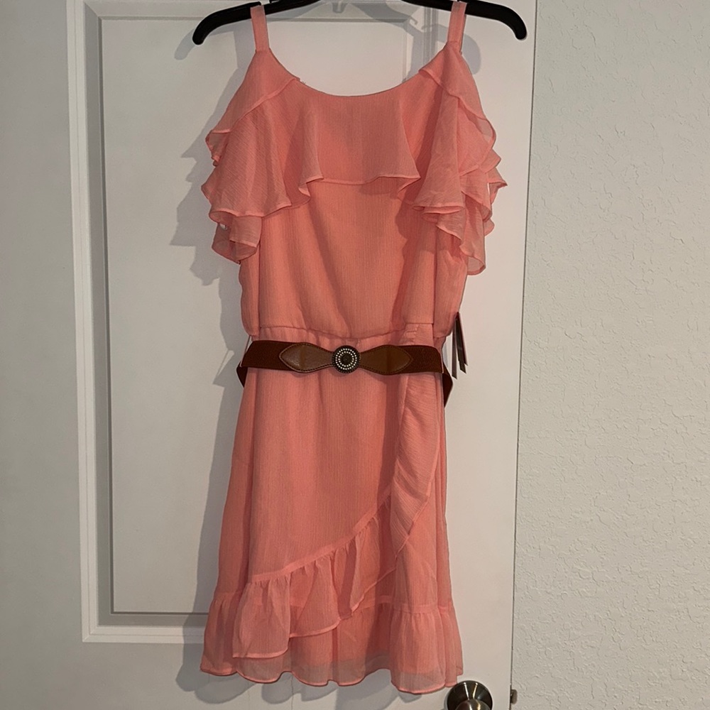 GIRLS OFF THE SHOULDER PLUS SIZE DRESS